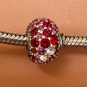 Chamilia Kalediscope Sterling Silver Bead Charm Pink Red